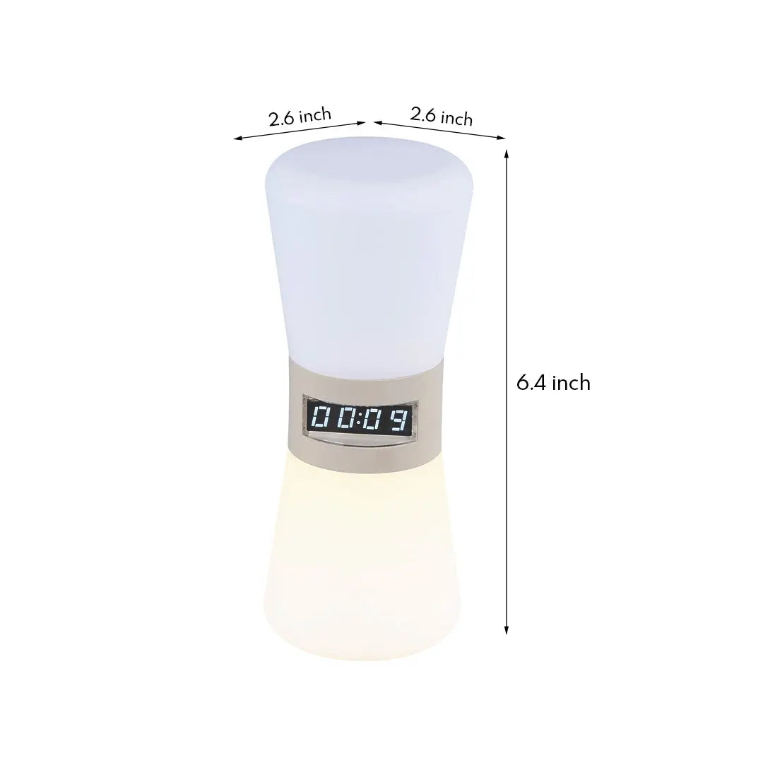 Small White Ambient Hourglass Lamp with Countdown Gravity Sensor Luxe
