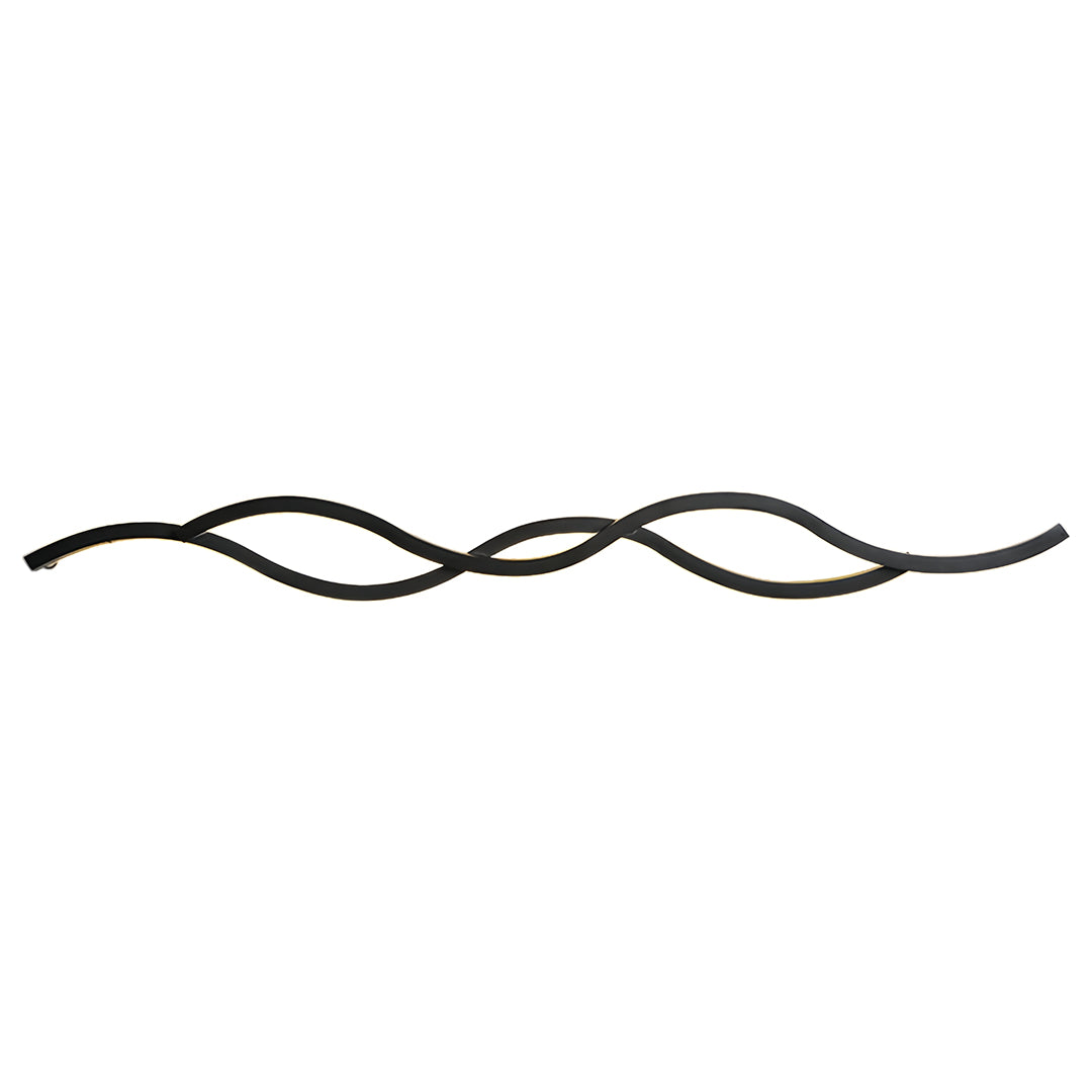 Wavy Linear Wall Sconce — Aluminum & Silicone, 19W LED, USB Rechargeable, 5000mAh Battery, 3-Step Dimming, 39.37"