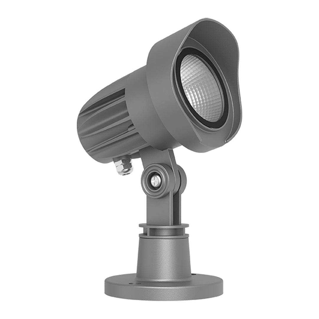 Modern Industrial Outdoor Spotlight — Die-Cast Aluminum, CREE 12W LED, 3000K, IP65 Weatherproof