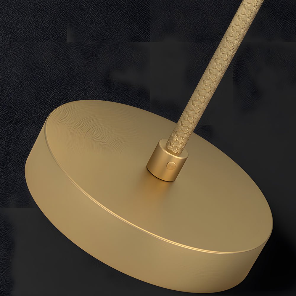 contemporary 1 light copper pendant with single crystal and 3 step dimming led