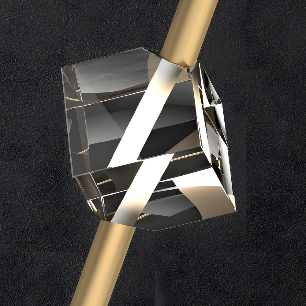 contemporary 1 light copper pendant with single crystal and 3 step dimming led