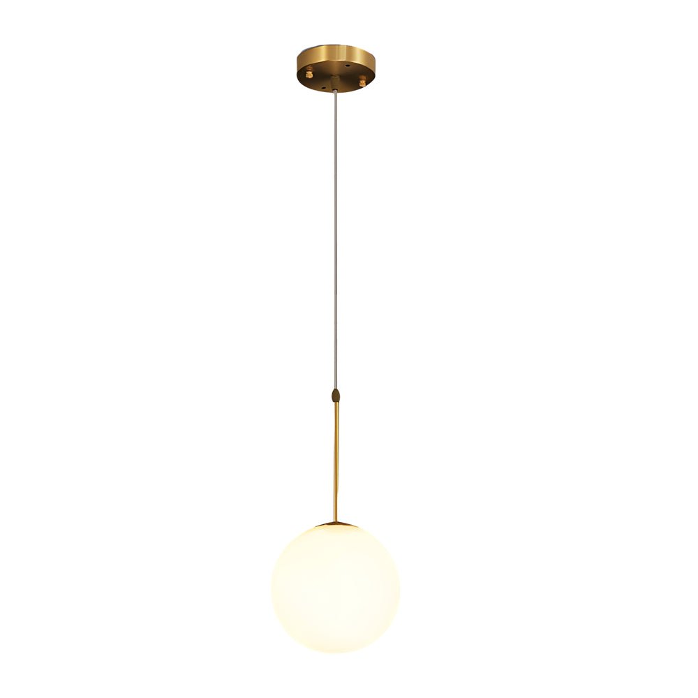 contemporary 13 light white glass globe pendant light for island in gold finish