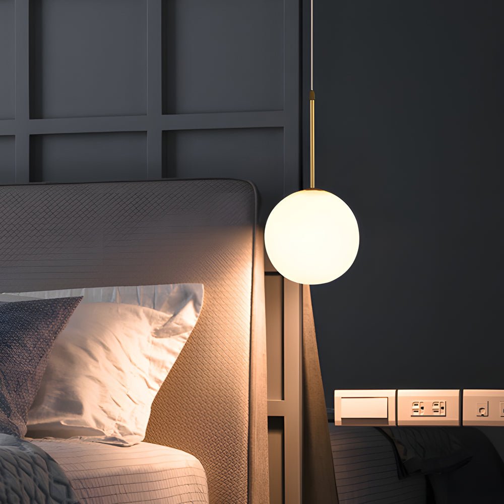 contemporary 13 light white glass globe pendant light for island in gold finish