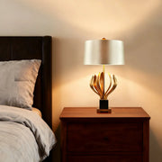 Creative Vintage Metal Table Lamp with Fabric Shade for Nightstands Luxe