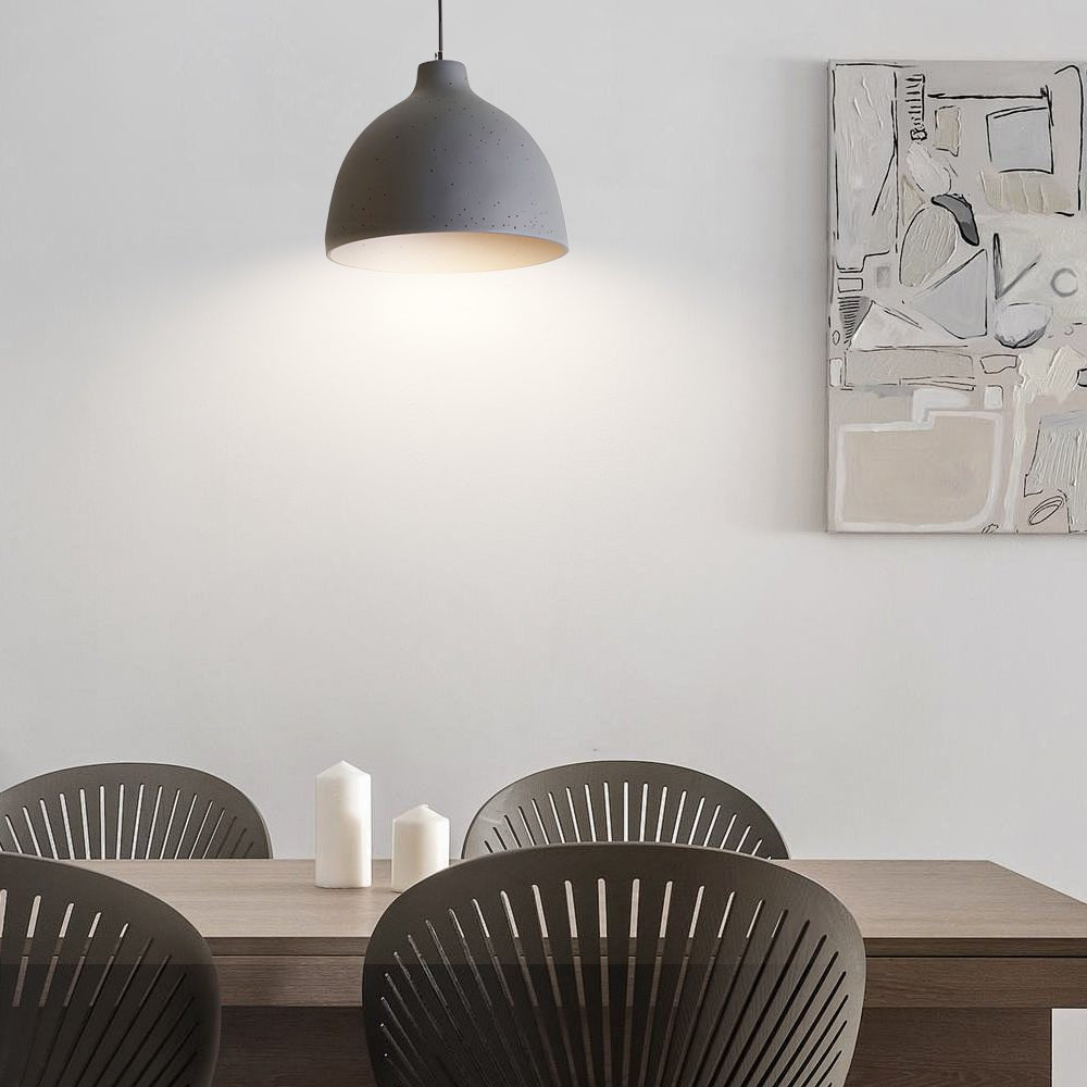 contemporary adjustable pendant lamp with resin bowl