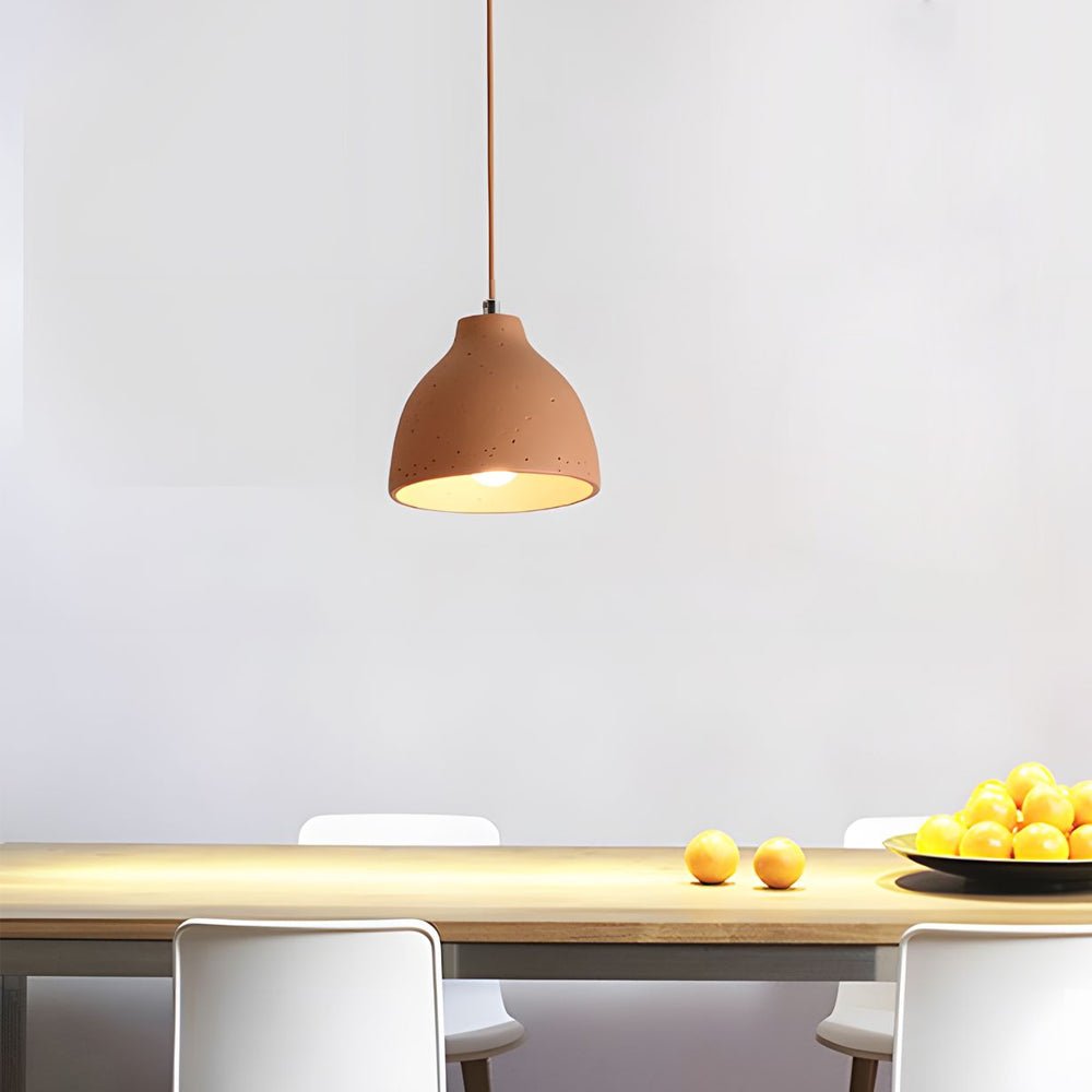 contemporary adjustable pendant lamp with resin bowl