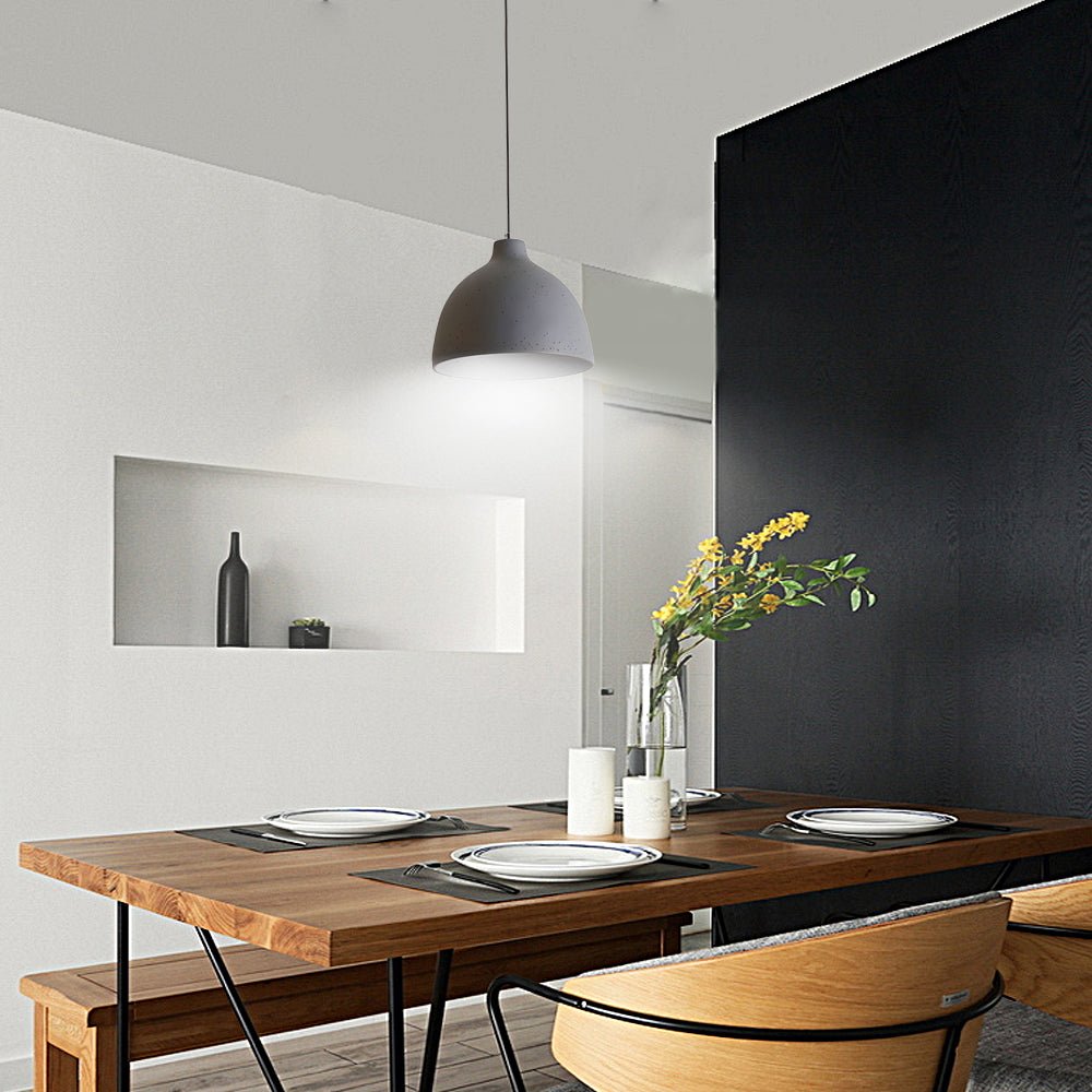 contemporary adjustable pendant lamp with resin bowl