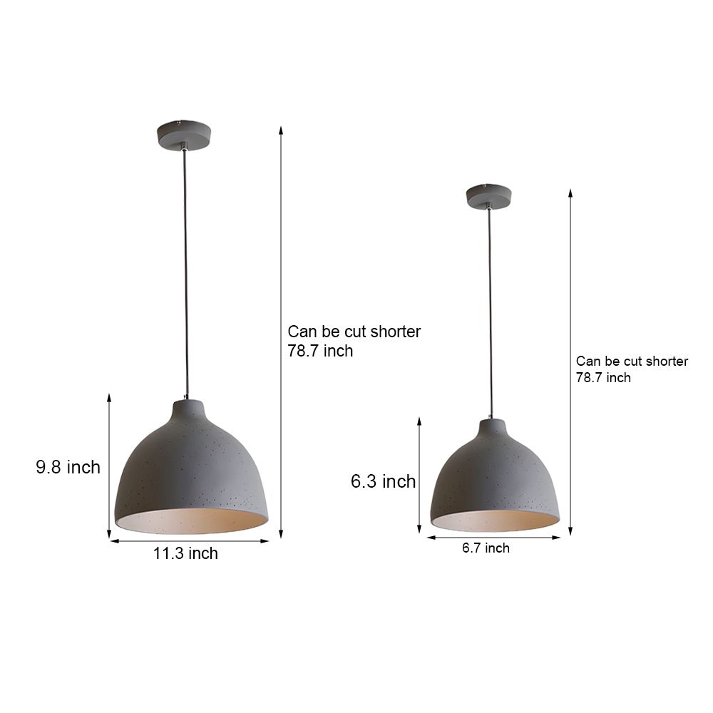contemporary adjustable pendant lamp with resin bowl