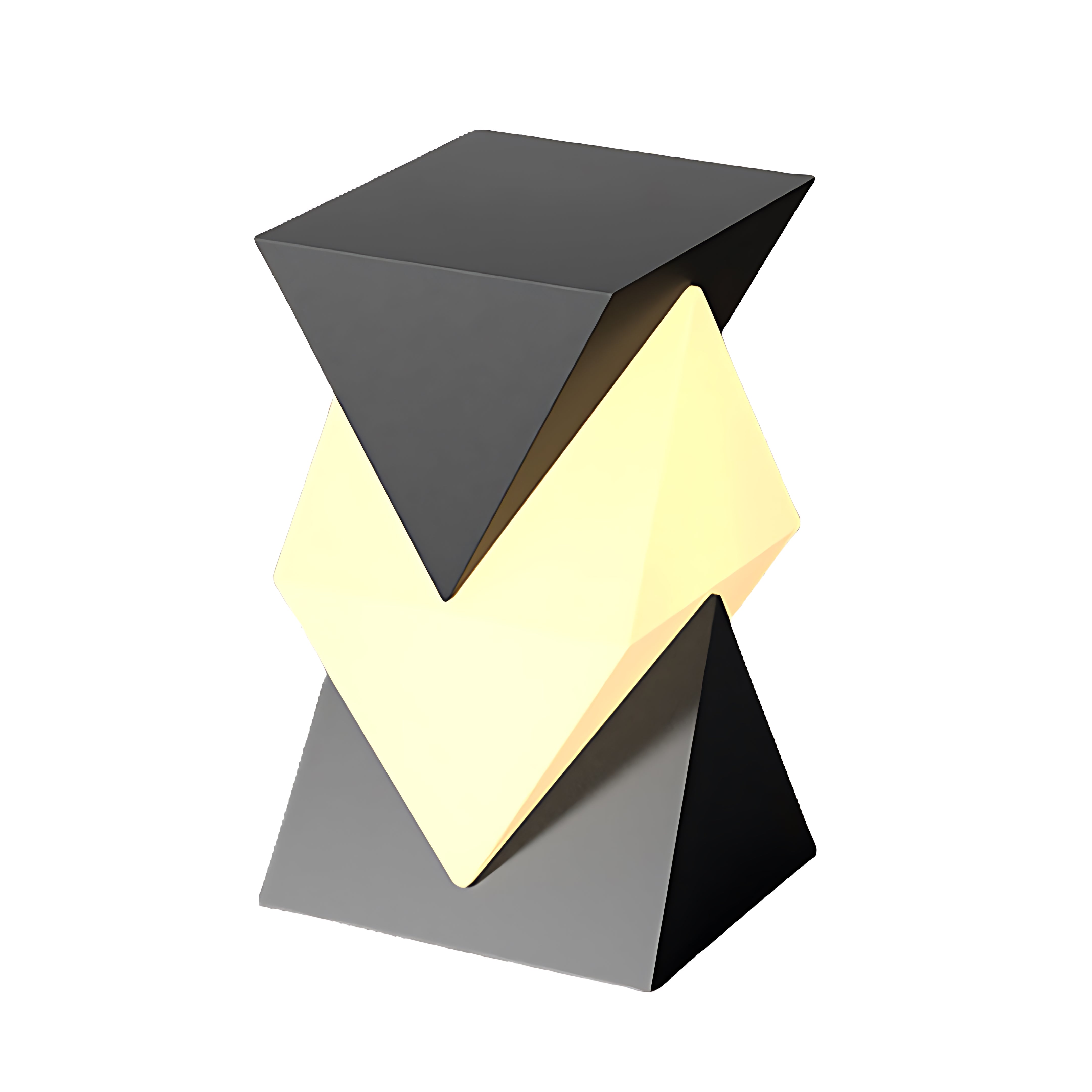 Minimalist Geometric Outdoor Pillar Light — Stainless Steel, LED, IP65, Solar or Hardwired, 3000K Warm White