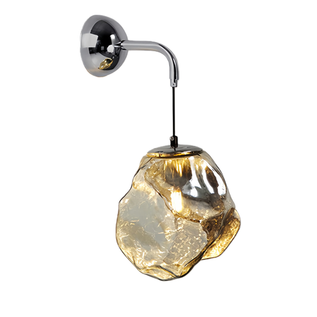 Art Deco Diffused Wall Sconce — Iron, Three-Step Dimming (3000K/4500K/6000K), E27, White / Gold / Rose Gold / Silver