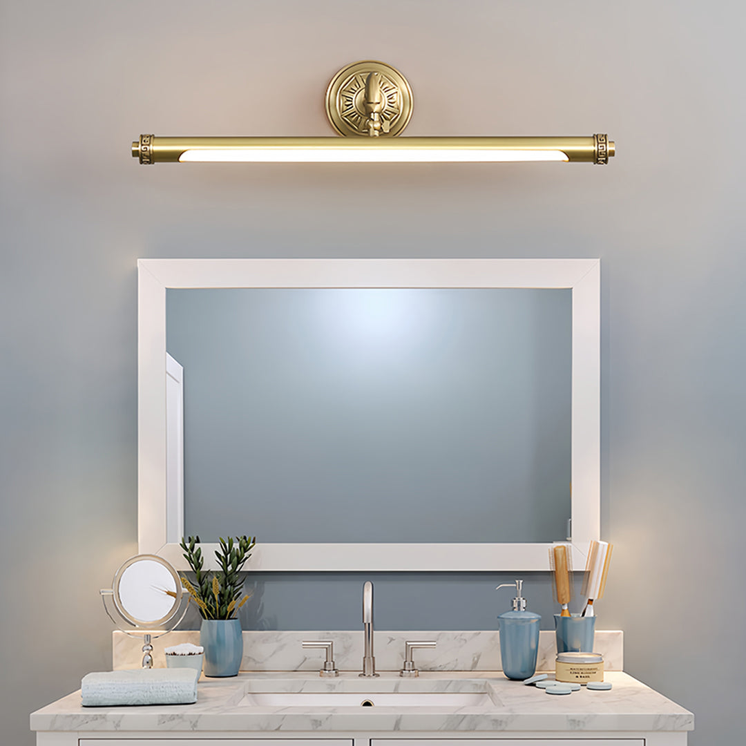Gold Bathroom Vanity Light Bar — Full Copper, LED, 180° Adjustable, 7W / 9W / 12W, Multi-Color Temperature
