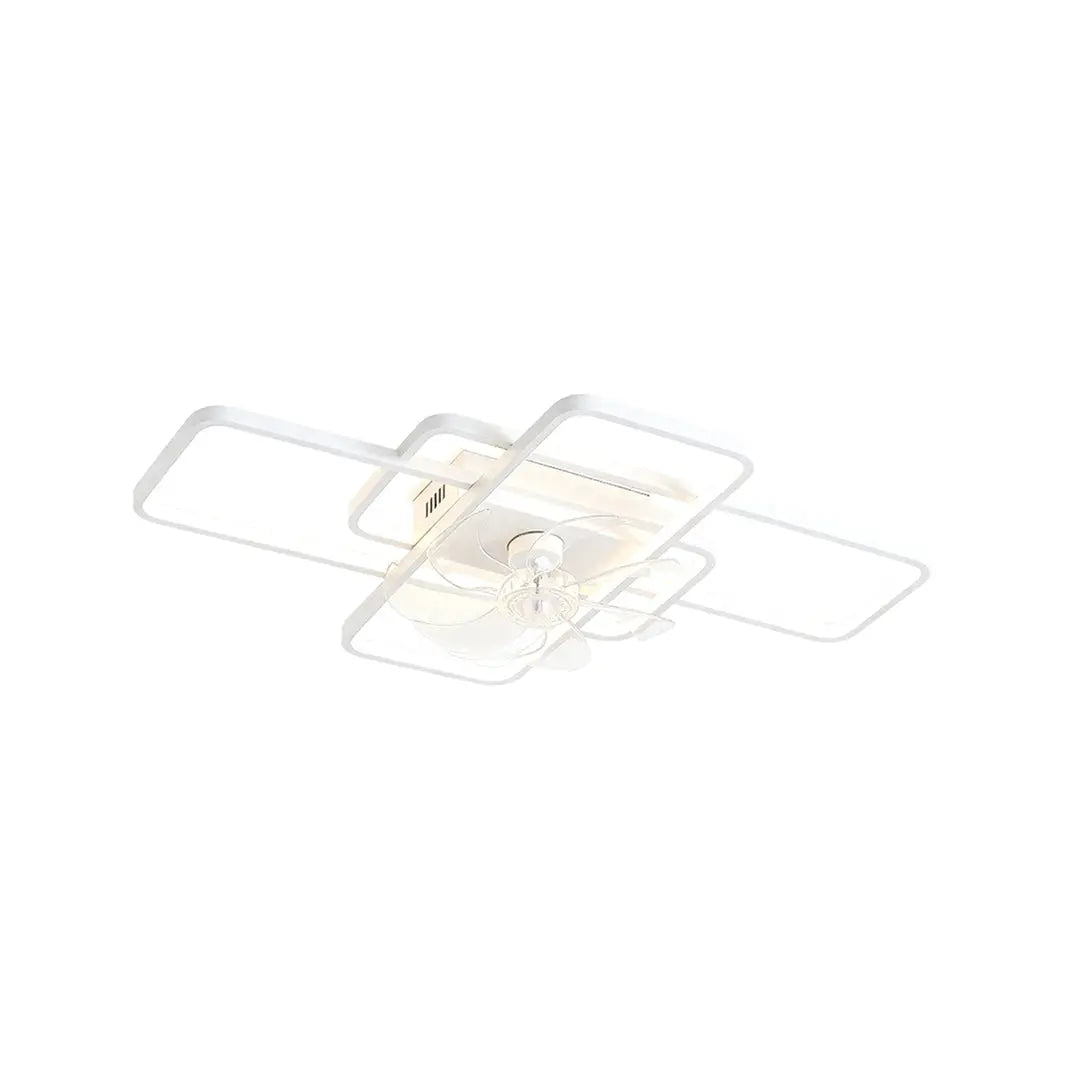 Large Ceiling Fan with Lights - Clear Acrylic Shade and ABS Blades Luxe