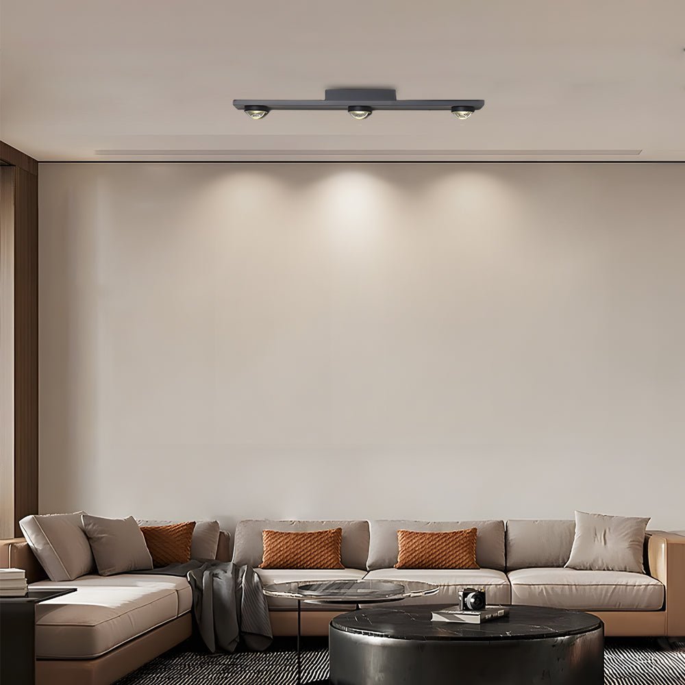 contemporary black aluminum long bar led ceiling light for wall washing available in 3 4 or 5 lights