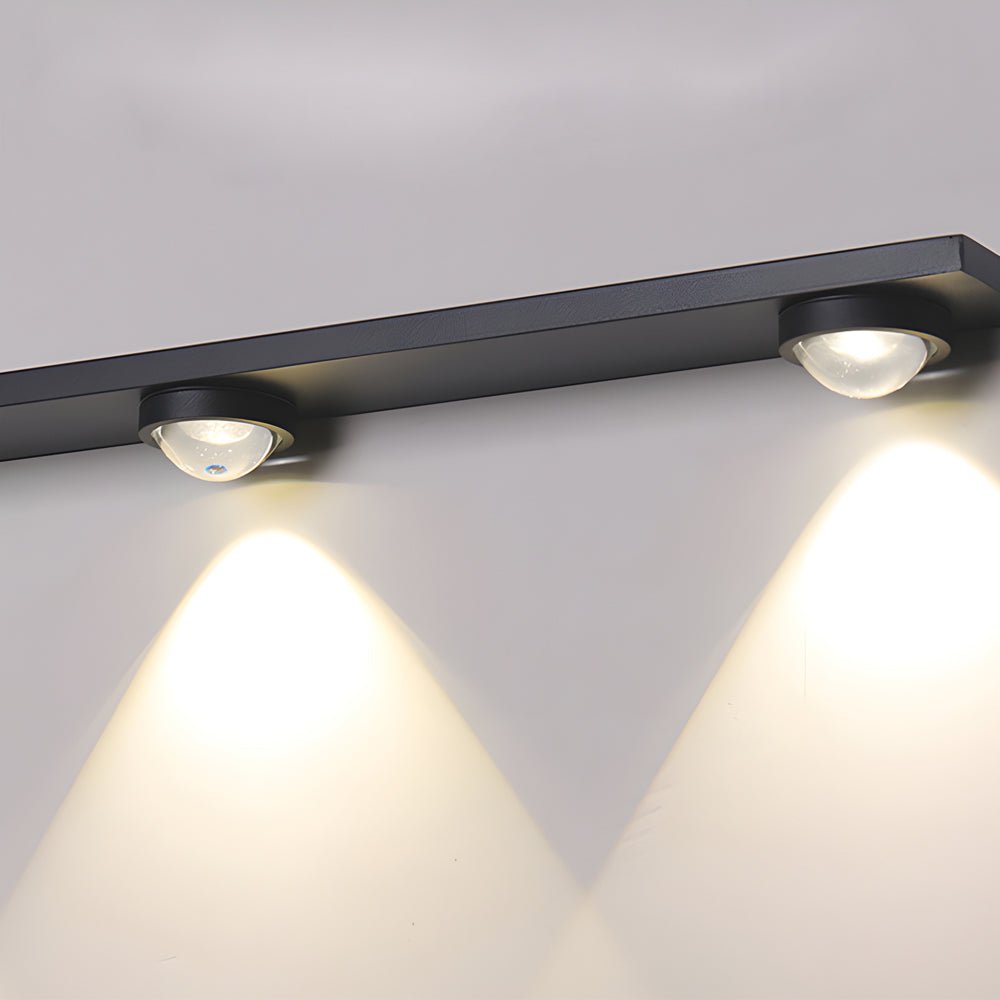 contemporary black aluminum long bar led ceiling light for wall washing available in 3 4 or 5 lights