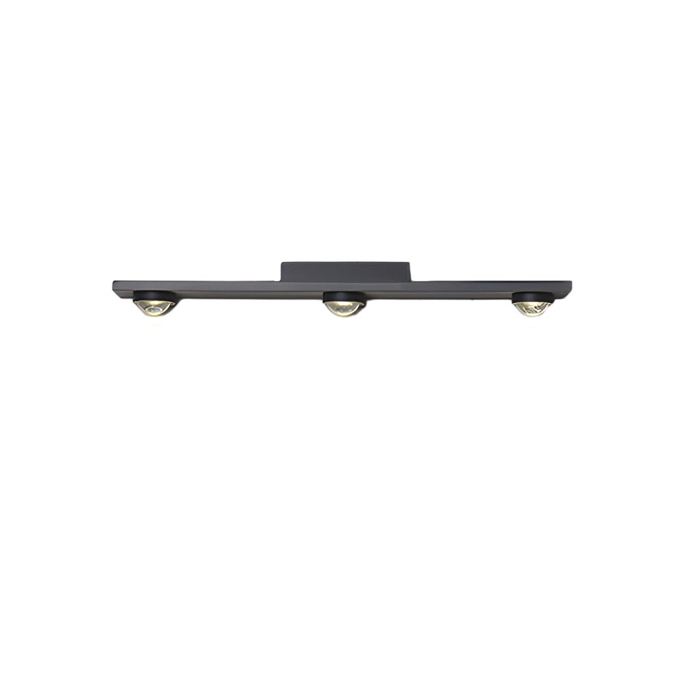 contemporary black aluminum long bar led ceiling light for wall washing available in 3 4 or 5 lights