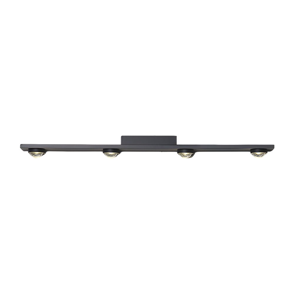 contemporary black aluminum long bar led ceiling light for wall washing available in 3 4 or 5 lights