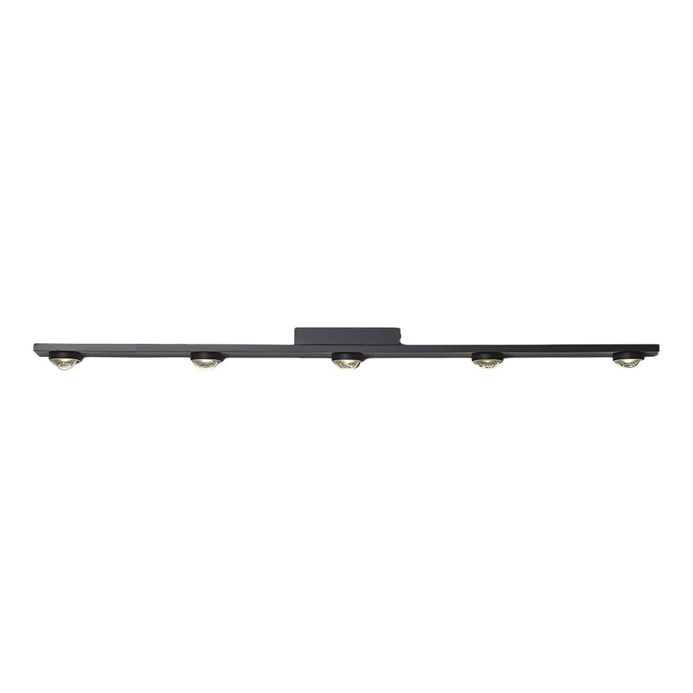 contemporary black aluminum long bar led ceiling light for wall washing available in 3 4 or 5 lights