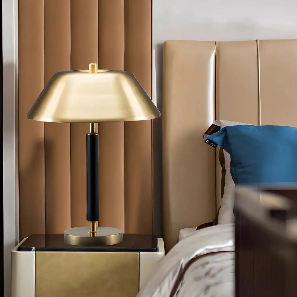 Contemporary Black Metal and Brass Table Lamp for Your Living Room Luxe