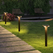 Outdoor Bollard Light — Black Aluminum, LED, Solar / Hardwired, IP65, 4 Heights, 3000K / 6000K