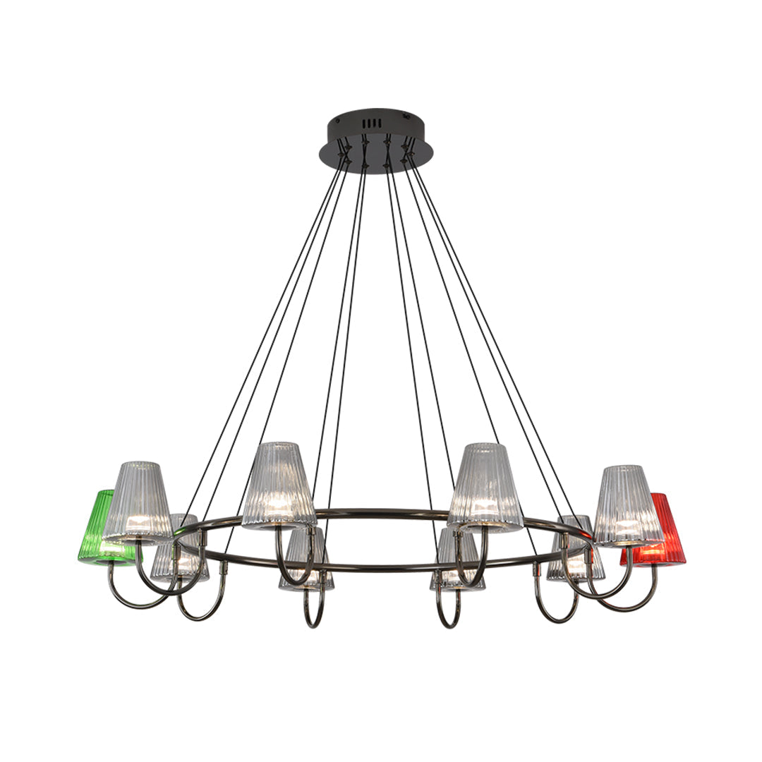 Branch Chandelier — Glass, 6/8/10-Light, Multi-Layer, Tri-Color Dimming, Adjustable Height
