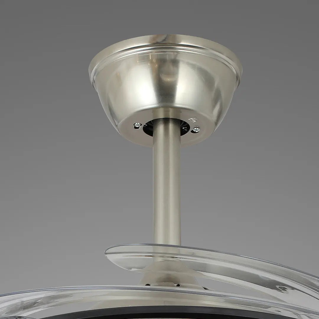 Luxury Nickel Crystal Ceiling Fan with Remote-Controlled Light Luxe