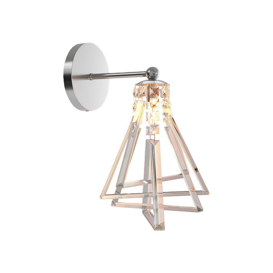 Modern Luxury Solid Copper Crystal Wall Lamp