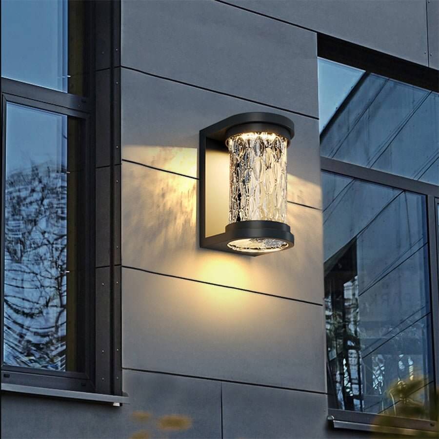 contemporary cylindrical led wall light with luxurious glass and stereoscopic luminescence