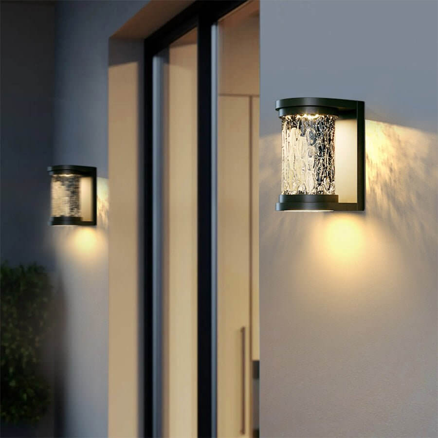 contemporary cylindrical led wall light with luxurious glass and stereoscopic luminescence