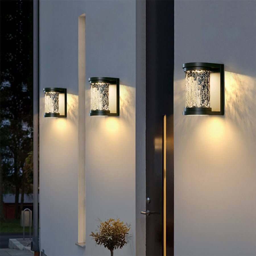 contemporary cylindrical led wall light with luxurious glass and stereoscopic luminescence