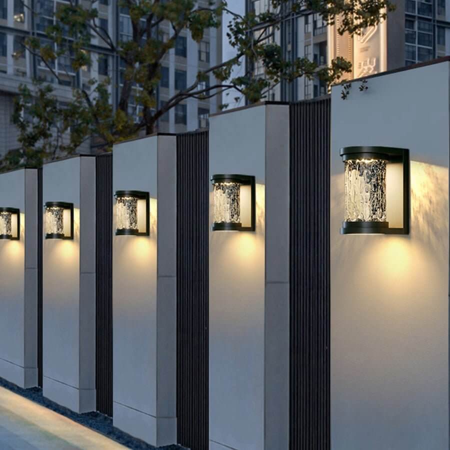 contemporary cylindrical led wall light with luxurious glass and stereoscopic luminescence