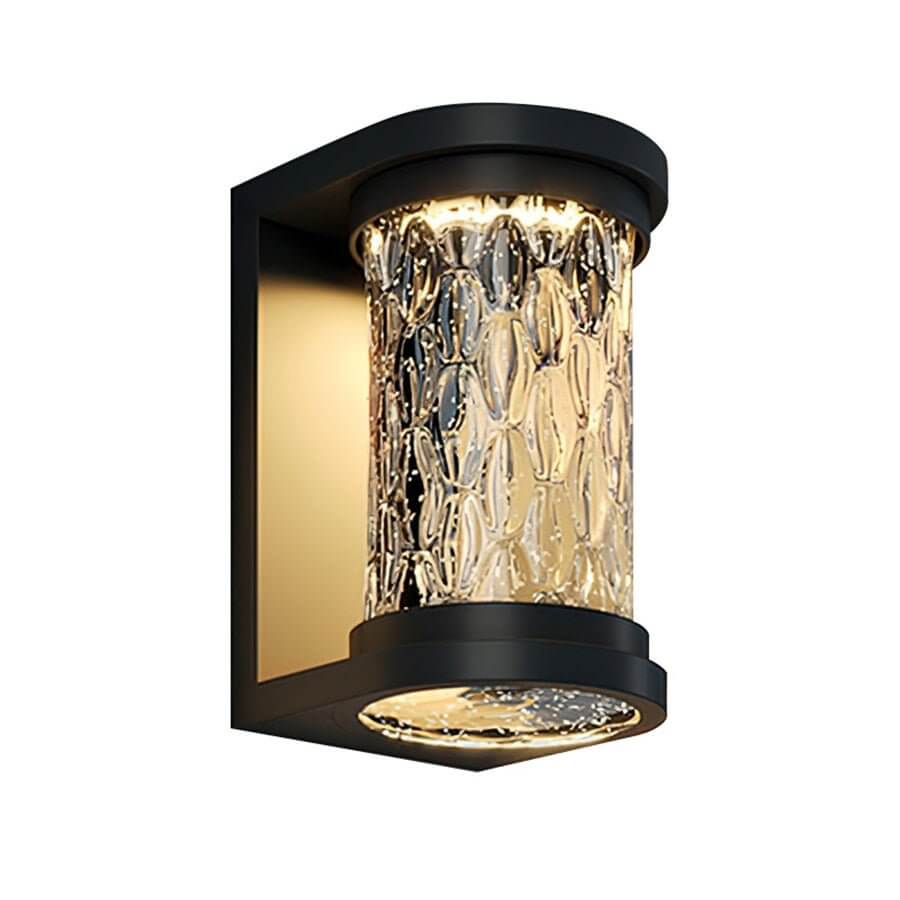 contemporary cylindrical led wall light with luxurious glass and stereoscopic luminescence