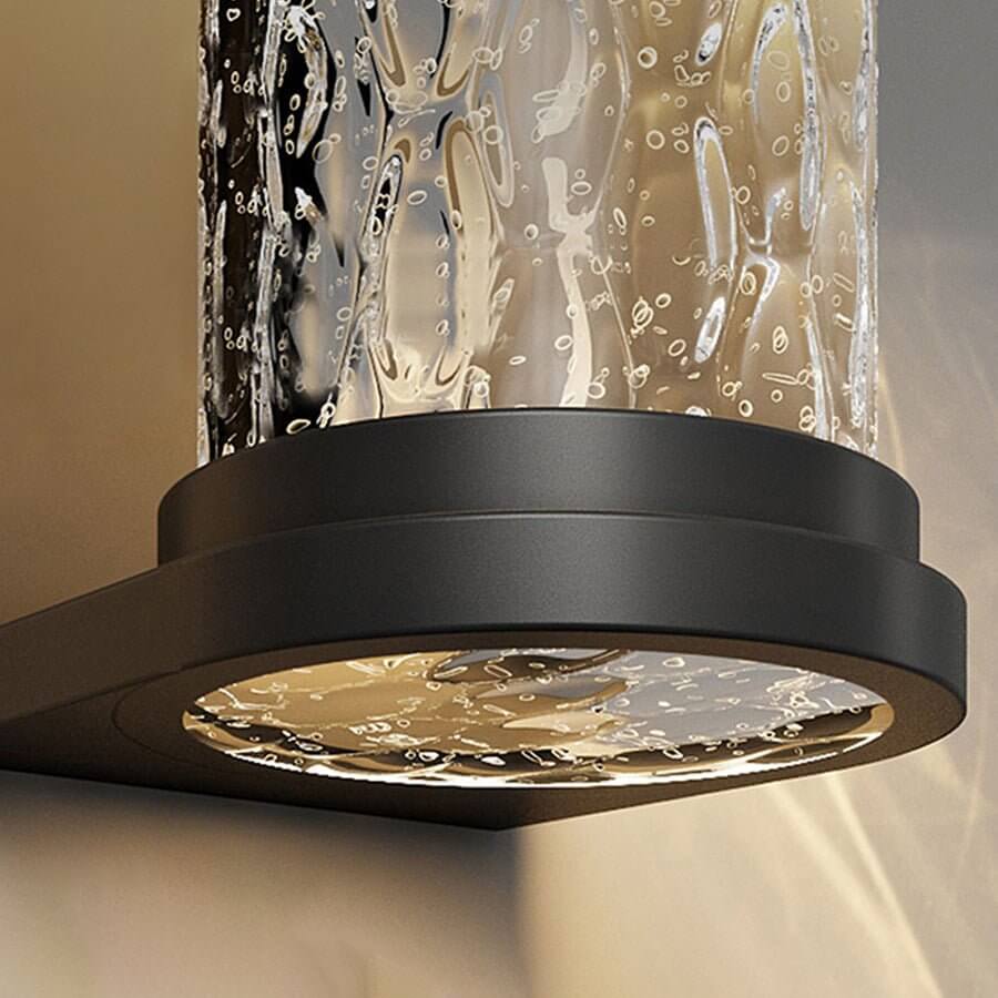 contemporary cylindrical led wall light with luxurious glass and stereoscopic luminescence