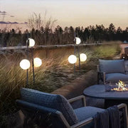 Spherical Modern Landscape Light — Aluminum, LED 3000K, IP65, DC 24V, Single or Dual Sphere, Stake or Base Mount