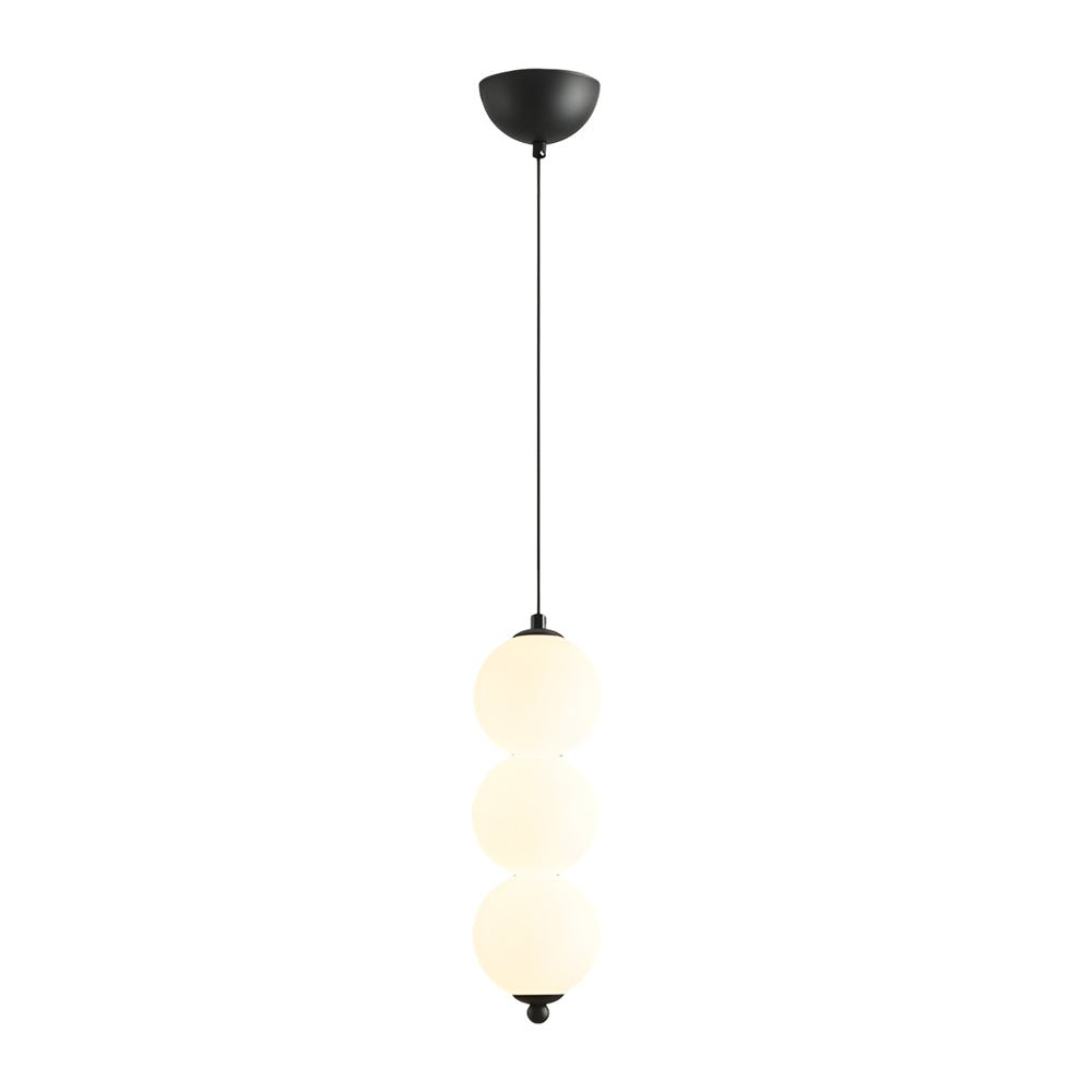contemporary dimmable led chandelier with round string vertical balls pendant