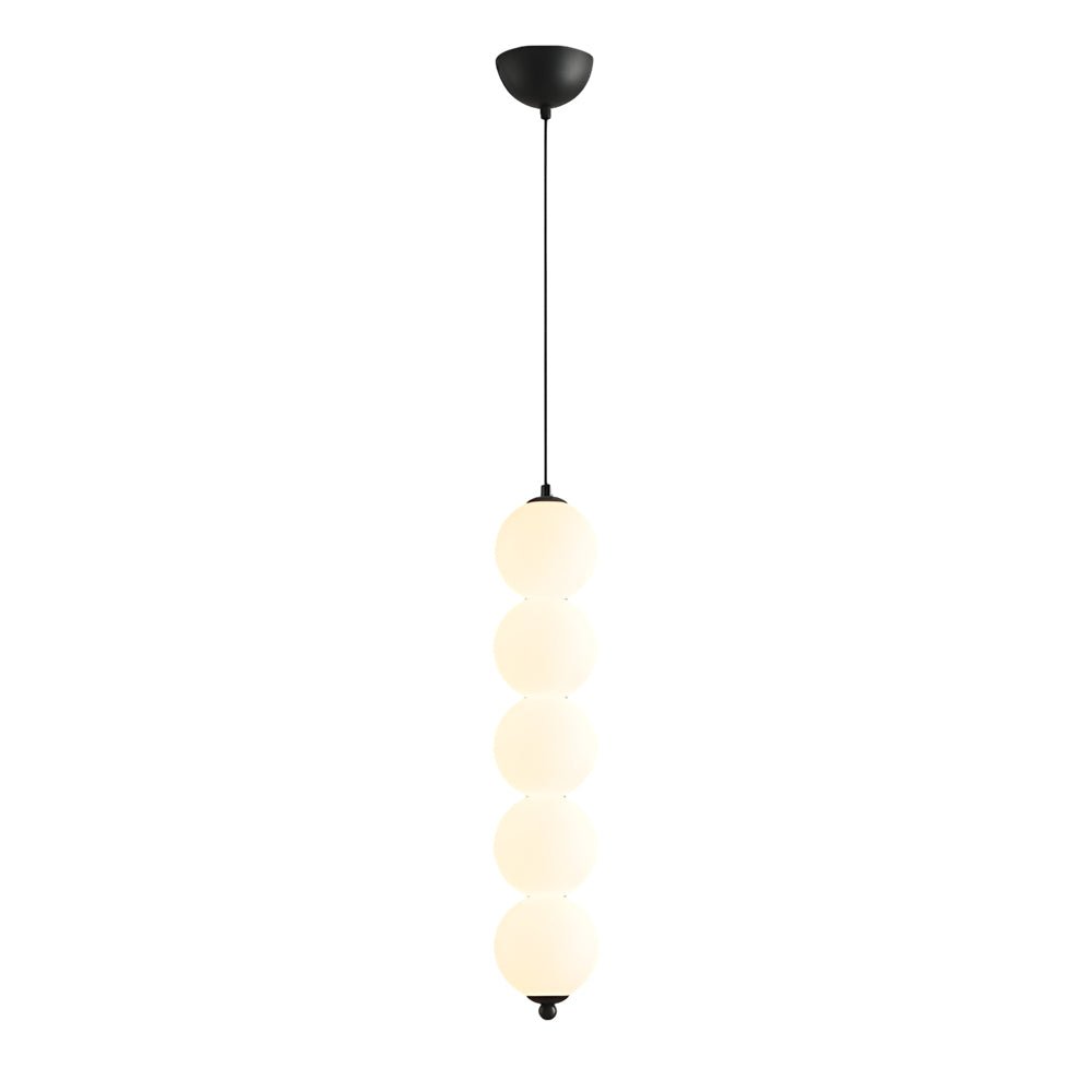 contemporary dimmable led chandelier with round string vertical balls pendant