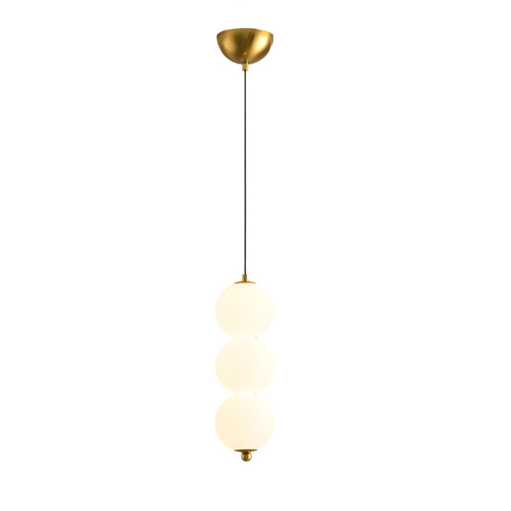 contemporary dimmable led chandelier with round string vertical balls pendant