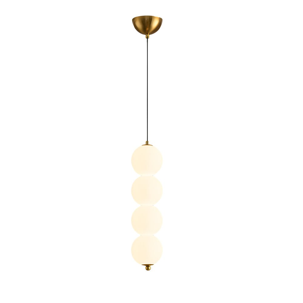 contemporary dimmable led chandelier with round string vertical balls pendant
