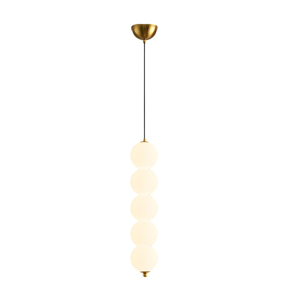 contemporary dimmable led chandelier with round string vertical balls pendant