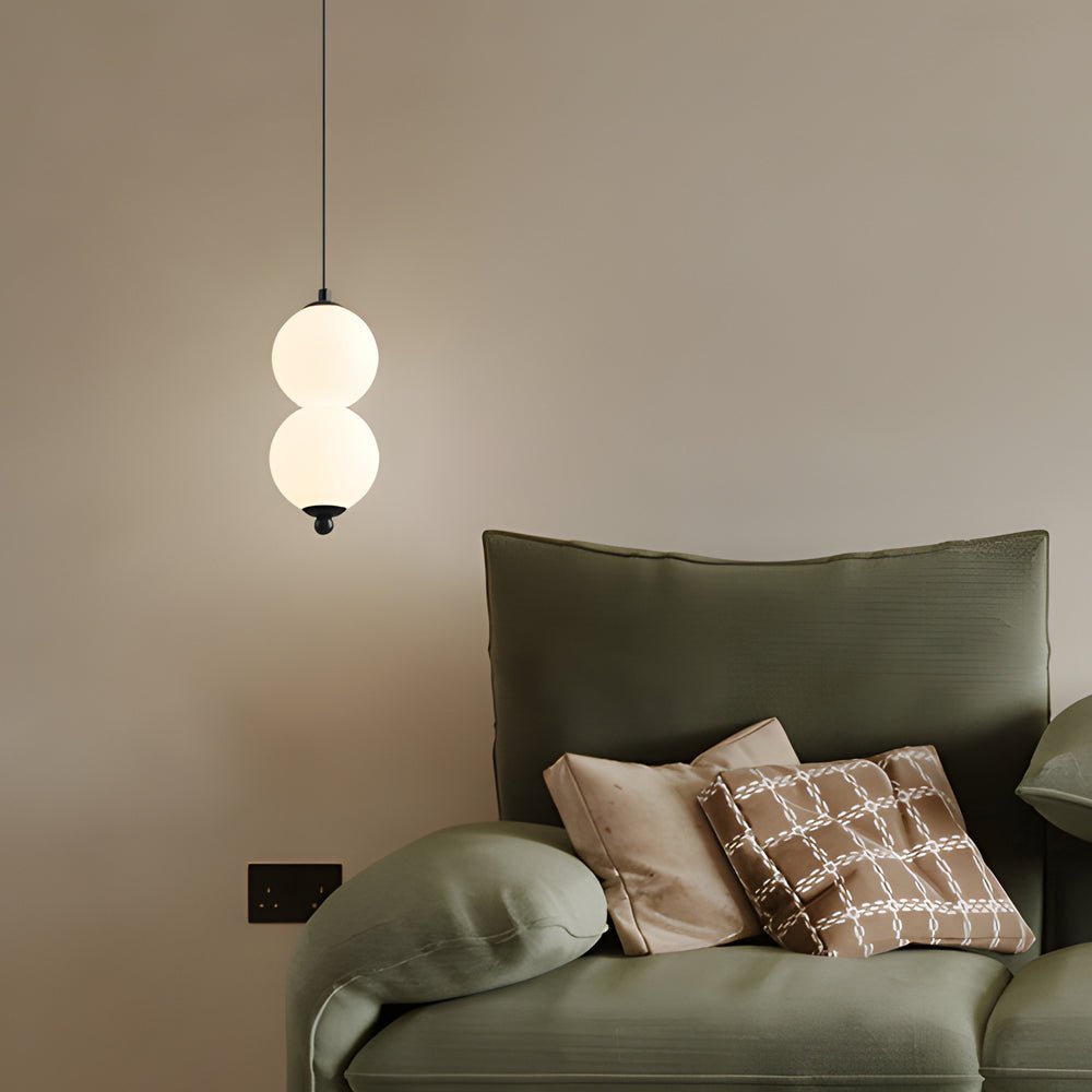 contemporary dimmable led chandelier with round string vertical balls pendant
