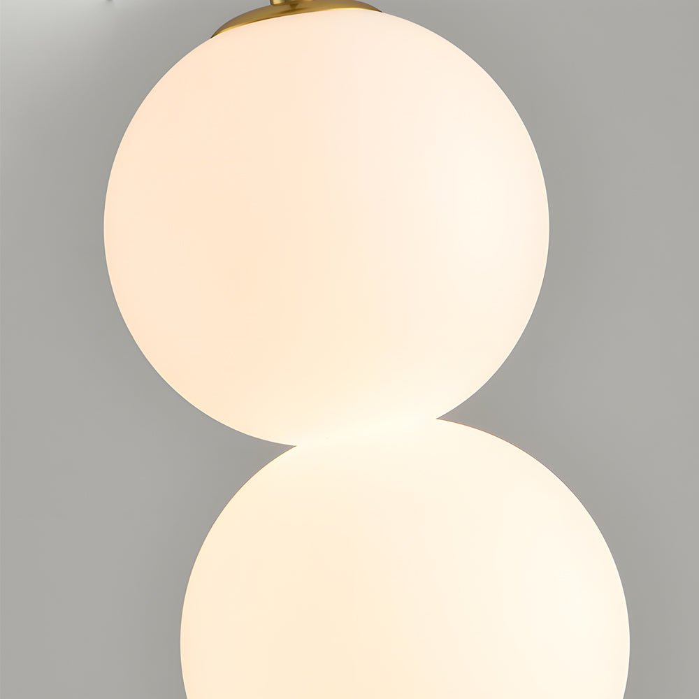 contemporary dimmable led chandelier with round string vertical balls pendant