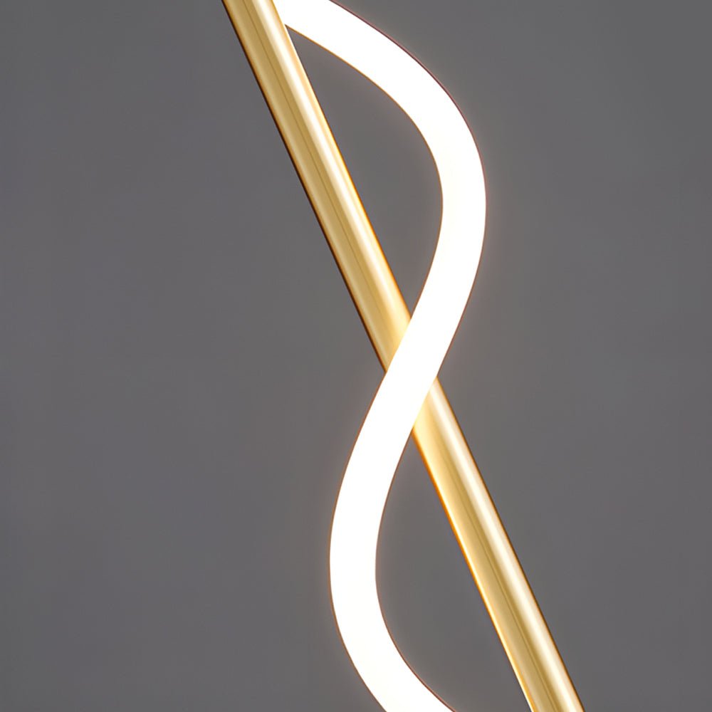 contemporary dimmable led pendant light with vertical spiral rope design