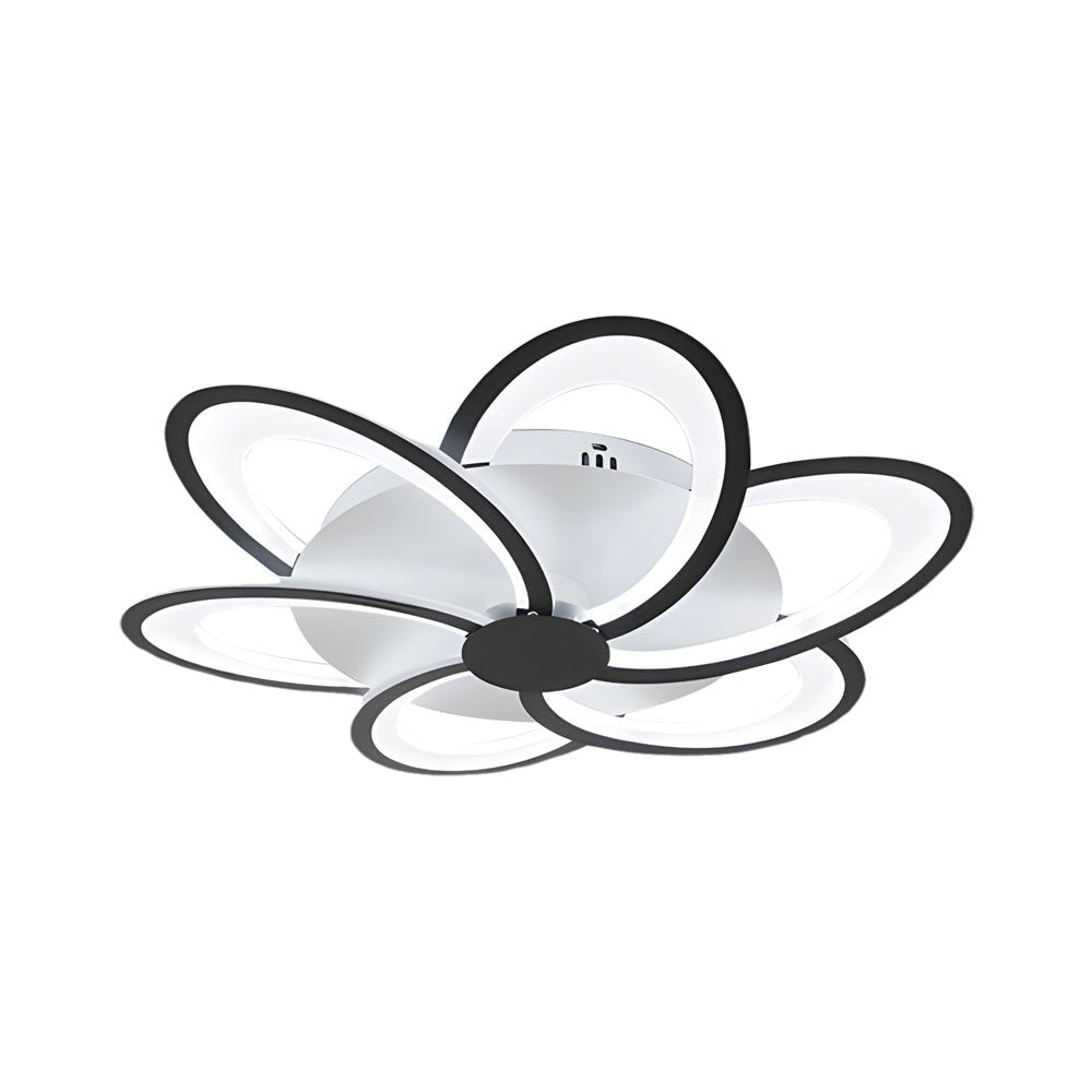 contemporary flower shaped acrylic led flush mount ceiling light
