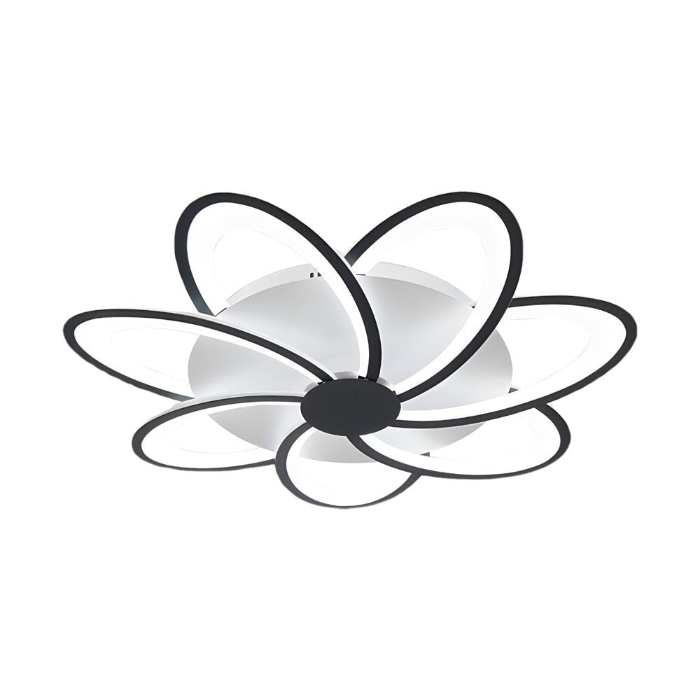contemporary flower shaped acrylic led flush mount ceiling light