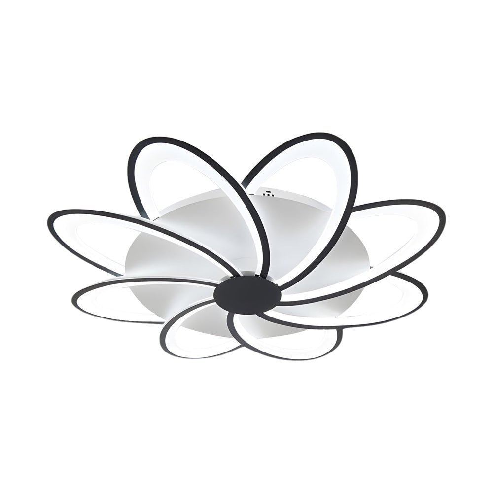 contemporary flower shaped acrylic led flush mount ceiling light