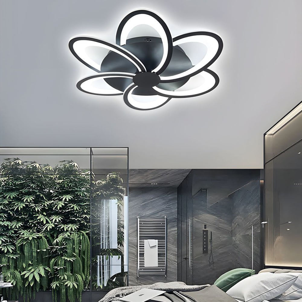 contemporary flower shaped acrylic led flush mount ceiling light