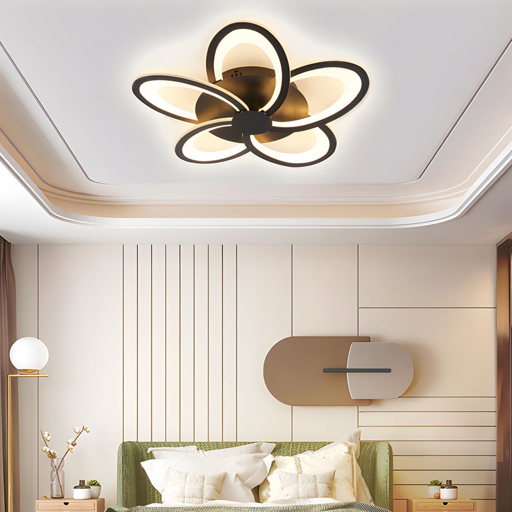 contemporary flower shaped acrylic led flush mount ceiling light