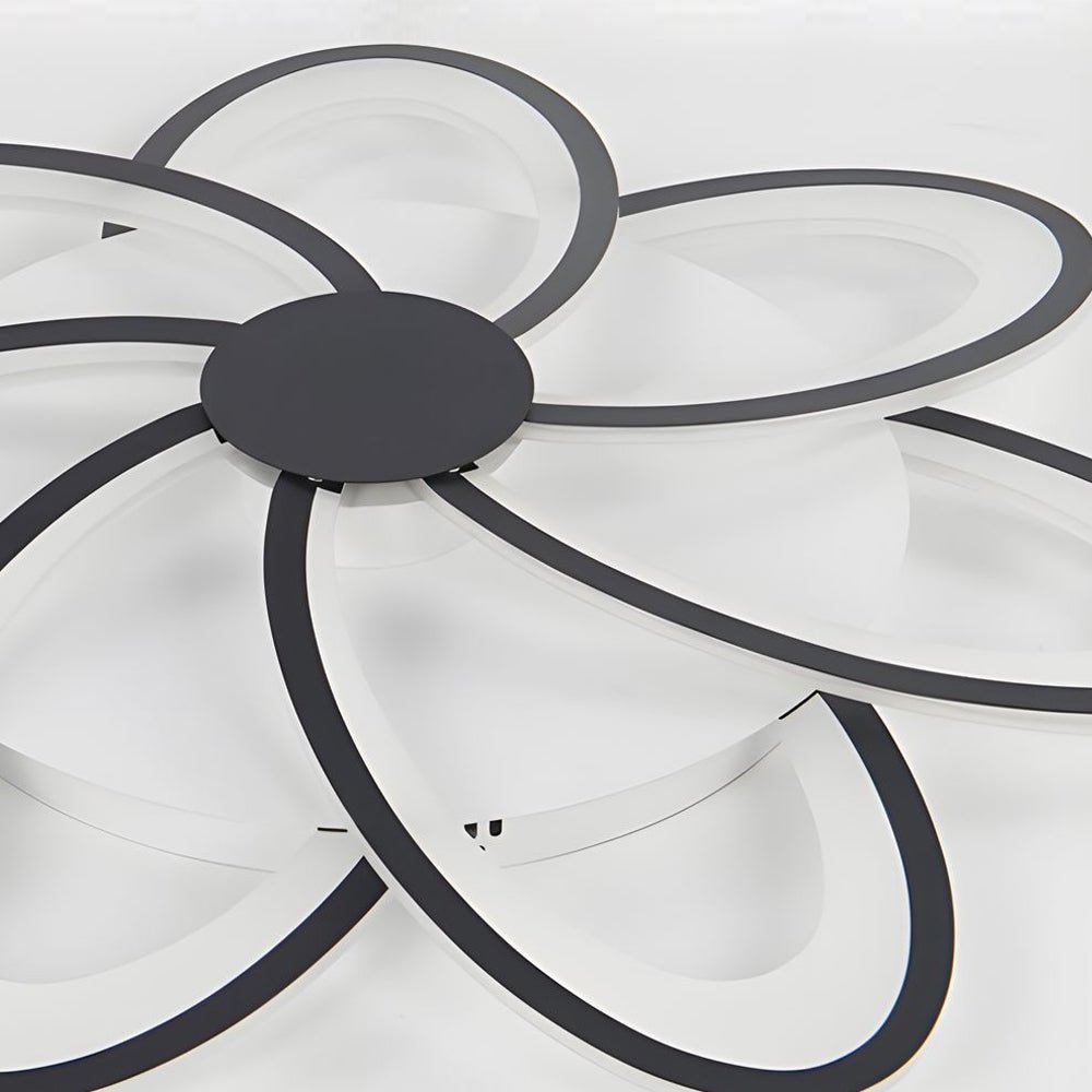 contemporary flower shaped acrylic led flush mount ceiling light