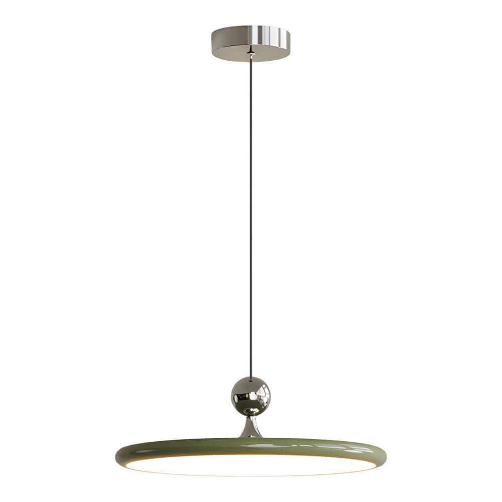 UFO Disc Pendant Light — Iron, Acrylic, 15.75" Wide, 3-Step Dimming (3000K/4500K/6000K), RA≥97