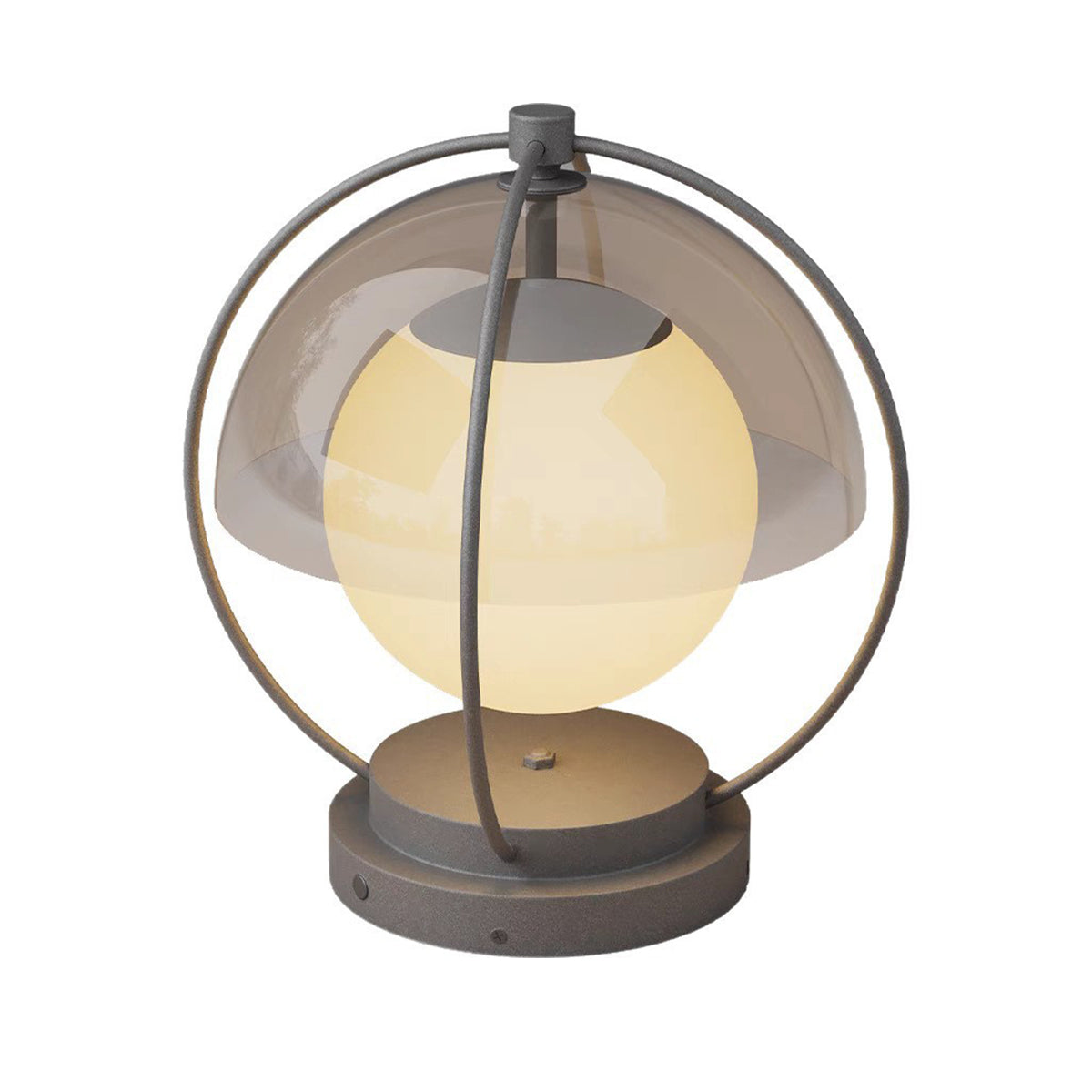 Modern Minimalist Globe Outdoor Pillar Light — Metal & PMMA, LED 3000K, Solar or Hardwired, Weatherproof