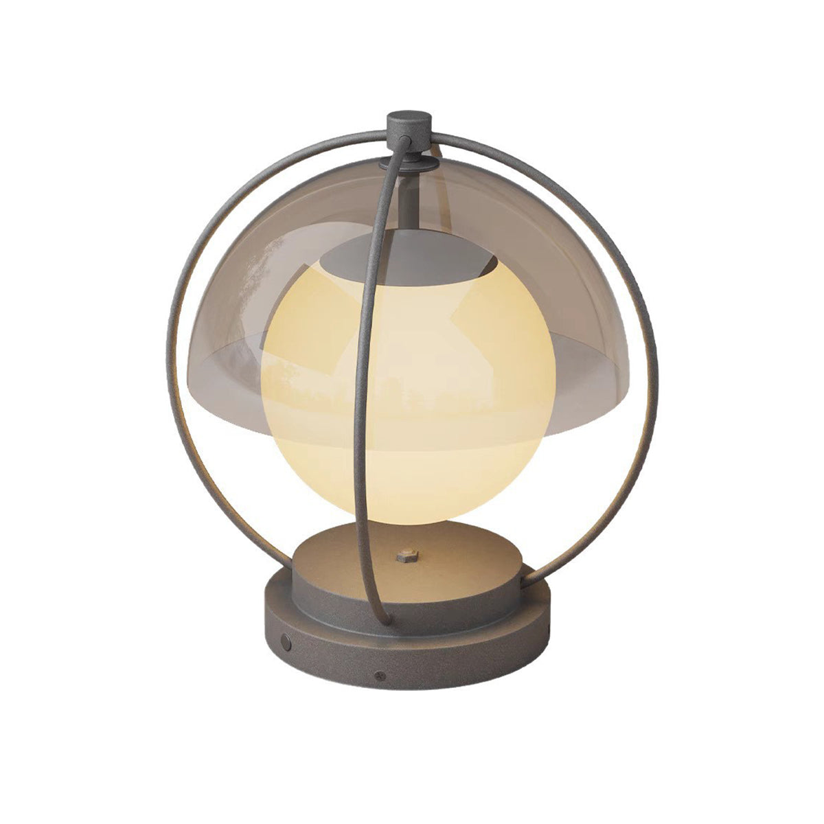 Modern Minimalist Globe Outdoor Pillar Light — Metal & PMMA, LED 3000K, Solar or Hardwired, Weatherproof